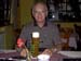 Charlie Leathers with a short beer